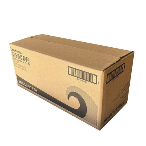 Image of Boardwalk® Giant Straws, 7.75", Polypropylene, Black, 150/Pack, 10 Packs/Carton
