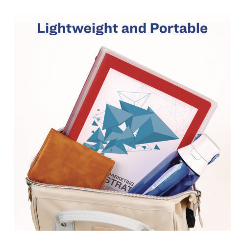 Image of Avery® Flexi-View Binder with Round Rings, 3 Rings, 1" Capacity, 11 x 8.5, Red