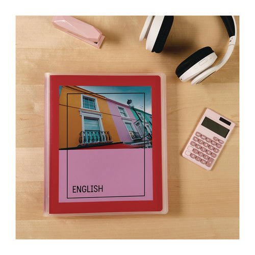 Image of Avery® Flexi-View Binder with Round Rings, 3 Rings, 1" Capacity, 11 x 8.5, Red