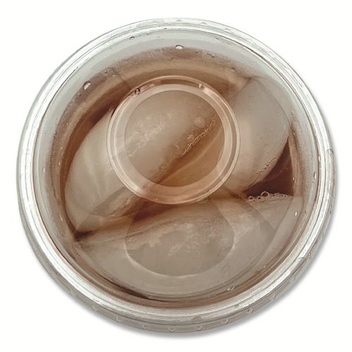 Image of Boardwalk® PET Cold Cup Dome Lids, Fits 9 oz to 10 oz Cold Cups, Plastic, Clear, 100/Pack