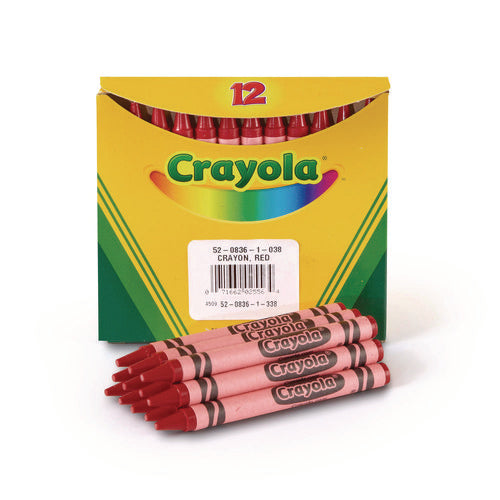 Image of Crayola® Bulk Crayons, Red, 12/box