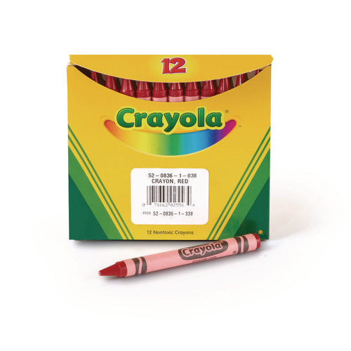 Image of Crayola® Bulk Crayons, Red, 12/box