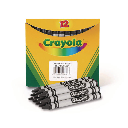 Image of Crayola® Bulk Crayons, Black, 12/box