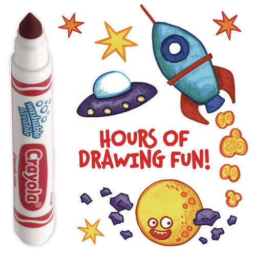 Image of Crayola® Broad Line Washable Markers, Broad Bullet Tip, Red, 12/box