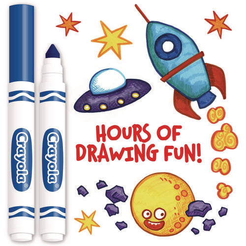 Image of Crayola® Broad Line Washable Markers, Broad Bullet Tip, Blue, 12/box