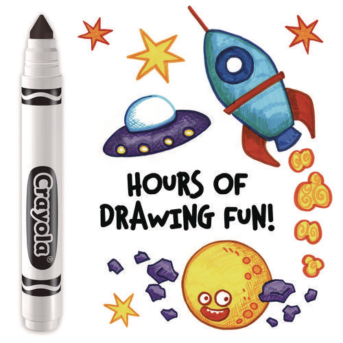 Image of Crayola® Broad Line Washable Markers, Broad Bullet Tip, Black, 12/box