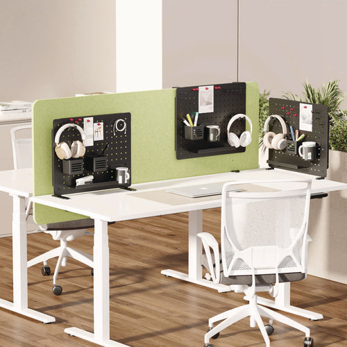 Image of Kantek Pegboard Organizer, Three Compartments, 20.58 x 1 x 17, Black, Steel