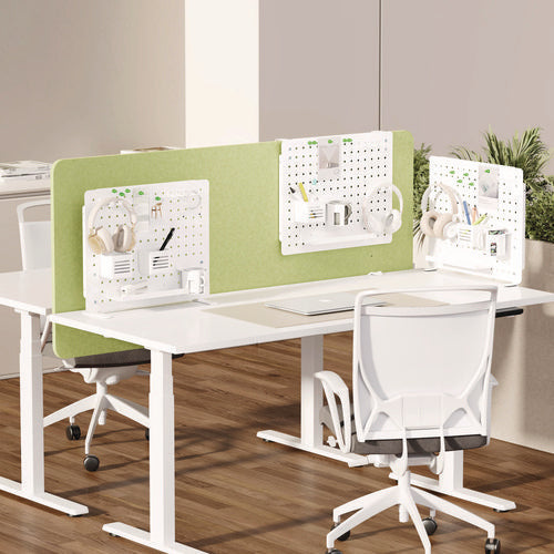 Image of Kantek Pegboard Organizer, Three Compartments, 20.58 x 1 x 17, White, Steel