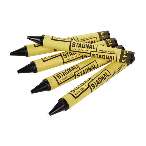 Image of Crayola® Staonal Marking Crayons, Black, 8/box