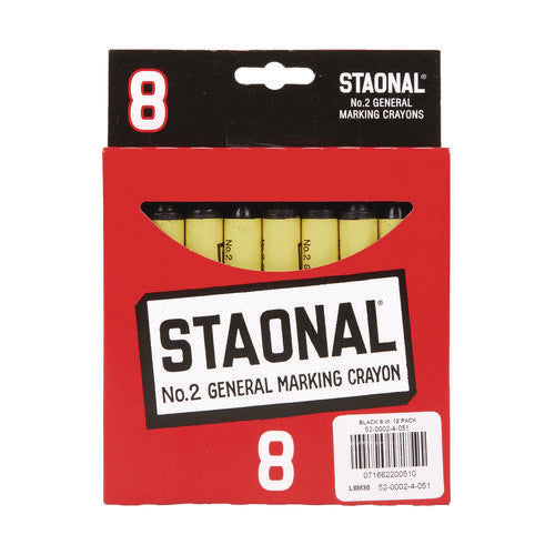Image of Crayola® Staonal Marking Crayons, Black, 8/box