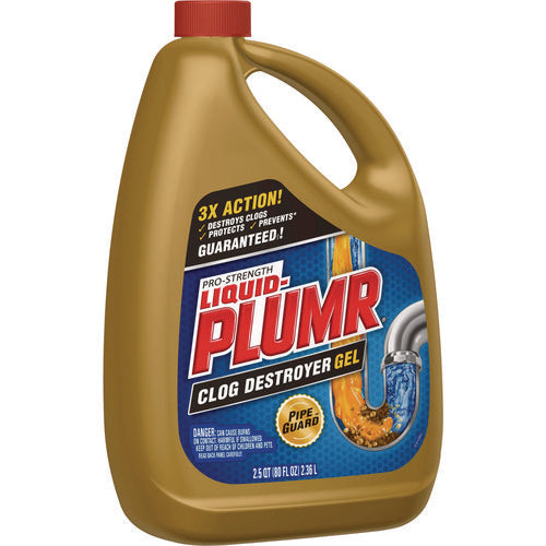 Image of Liquid Plumr® Pro-Strength Full Clog Destroyer Plus PipeGuard, Gel, 80 oz, 6/Carton