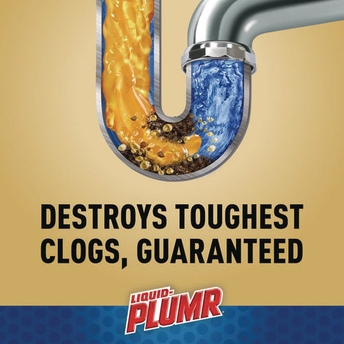 Image of Liquid Plumr® Pro-Strength Full Clog Destroyer Plus PipeGuard, Gel, 80 oz, 6/Carton