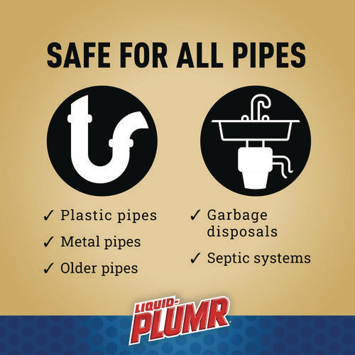 Image of Liquid Plumr® Pro-Strength Full Clog Destroyer Plus PipeGuard, Gel, 80 oz, 6/Carton