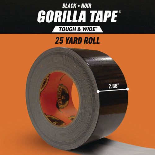 Image of Gorilla® Gorilla Tape, 3" Core, 2.88" x 25 yds, Black