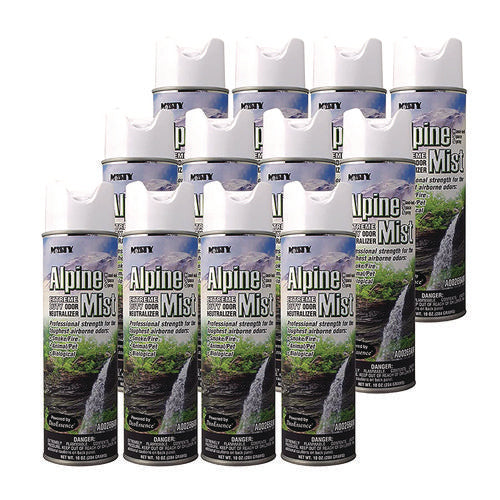 Image of Misty® Hand-Held Odor Neutralizer, Alpine Mist, 10 Oz Aerosol Spray, 12/carton