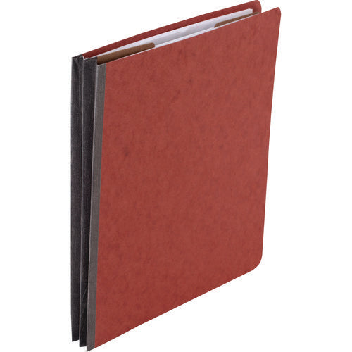 Image of ACCO Pressboard Classification Folders, 2" Expansion, 1 Divider, 4 Fasteners, Letter Size, Earth Red Exterior, 10/Box