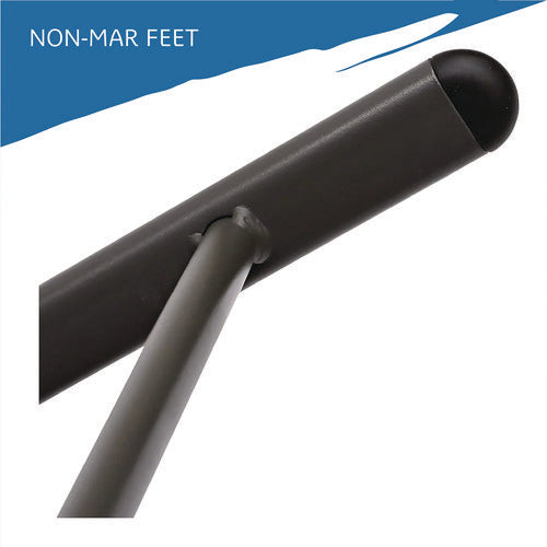 Image of Iceberg Rough n Ready Commercial Folding Chair, Supports Up to 350 lb, 15.25" Seat Height, Charcoal Seat, Charcoal Back, Silver Base