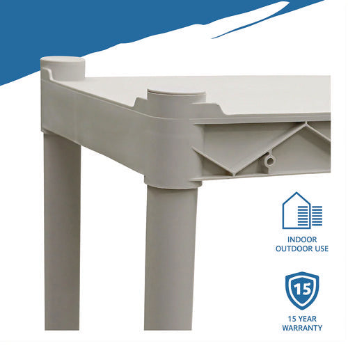 Image of Iceberg Rough n Ready Open Storage System, Four-Shelf, Injection-Molded Polypropylene, 32w x 13d x 54h, Platinum