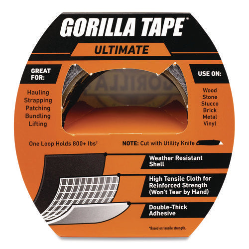 Image of Gorilla® Ultimate Tape, 3" Core, 1.88" x 20 yd, Black
