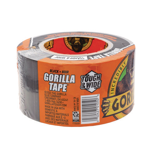 Image of Gorilla® Gorilla Tape, 3" Core, 2.88" x 25 yds, Black