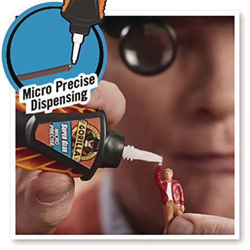 Image of Gorilla® Super Glue Micro Precise, 0.18 Oz, Dries Clear