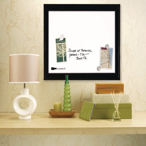 Image of Quartet® Home Decor Magnetic Dry Erase Board, 23" x 17", White Surface, Black Wood Frame