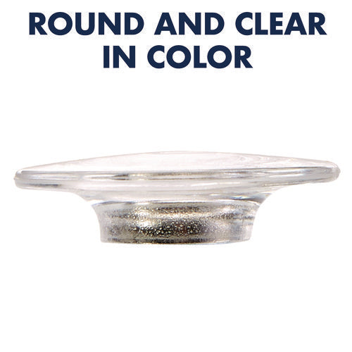 Image of Quartet® Glass Magnets, Circles, Large, 0.45" Diameter, Clear, 6/Pack