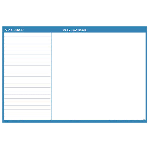 Image of AT-A-GLANCE® Horizontal Reversible/Erasable Wall Planner, 36 x 24, White/Blue Sheets, 12-Month (Jan to Dec): 2025