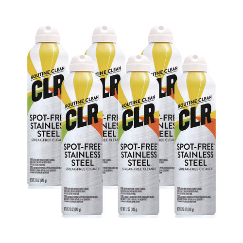 Image of CLR® Spot-Free Stainless Steel Cleaner, Citrus, 12 Oz Can, 6/carton