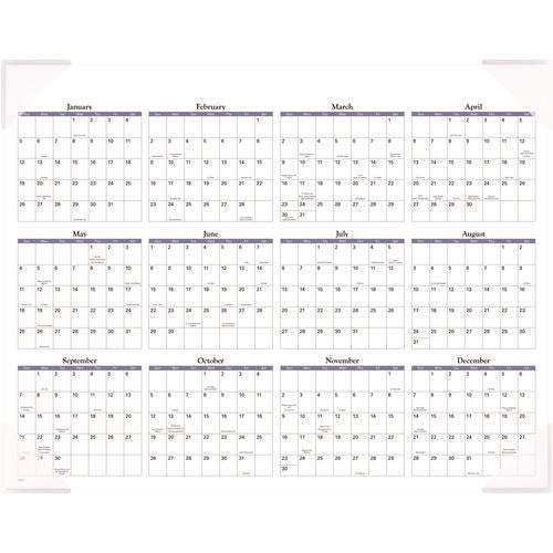 Image of AT-A-GLANCE® Landscape Panoramic Desk Pad, Landscapes Photography, 22 x 17, White Sheets, Clear Corners, 12-Month (Jan to Dec): 2025
