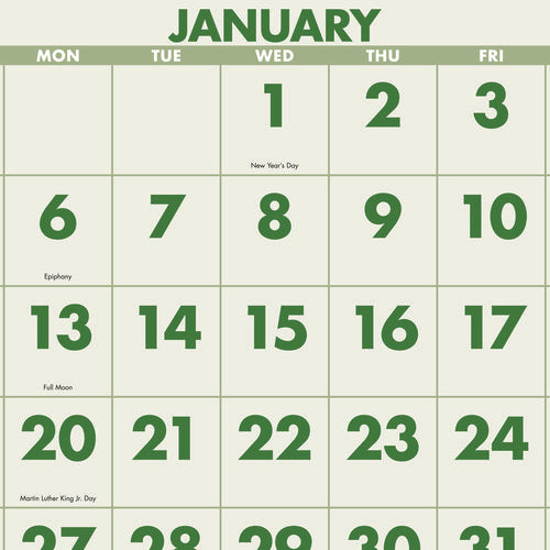 Image of AT-A-GLANCE® Scenic Three-Month Wall Calendar, Landscape Photography, 12 x 27, White Sheets, 14-Month: Dec 2024 to Jan 2026