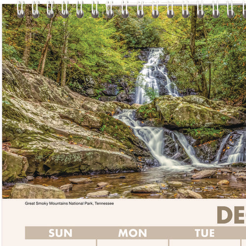 Image of AT-A-GLANCE® Scenic Three-Month Wall Calendar, Landscape Photography, 12 x 27, White Sheets, 14-Month: Dec 2024 to Jan 2026
