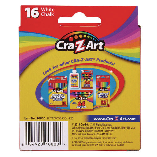 Image of Cra-Z-Art® White Chalk, 16/pack