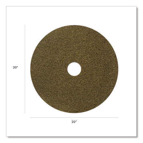 Image of Americo® Black Diamond 1500 Grit Diamond Pad, 20" Diameter, Black/Yellow, 2/Carton