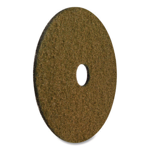 Image of Americo® Black Diamond 1500 Grit Diamond Pad, 20" Diameter, Black/Yellow, 2/Carton