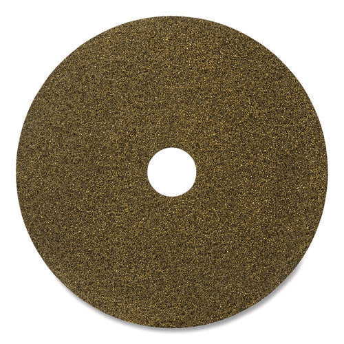 Image of Americo® Black Diamond 1500 Grit Diamond Pad, 20" Diameter, Black/Yellow, 2/Carton