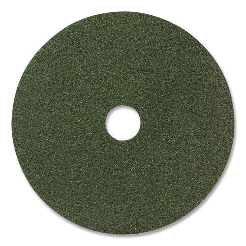 Image of Americo® Black Diamond 3000 Grit Diamond Pad, 20" Diameter, Black/Green, 2/Carton