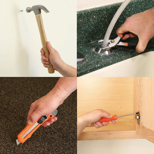 Image of Great Neck® 16-Piece Light-Duty Office Tool Kit, Metal Box, Red