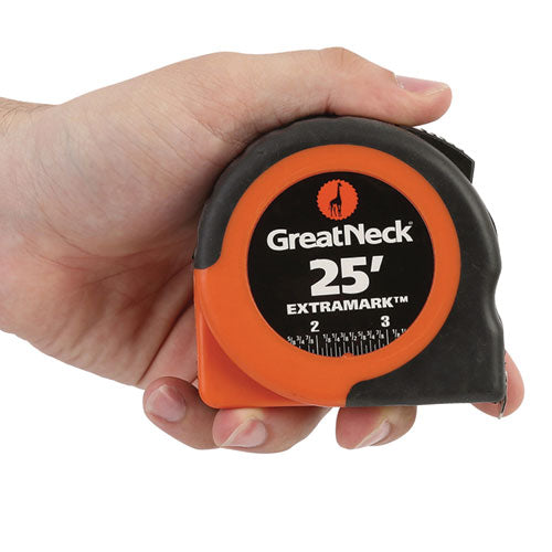 Image of Great Neck® ExtraMark Power Tape, 1" x 25 ft, Steel, Orange/Black