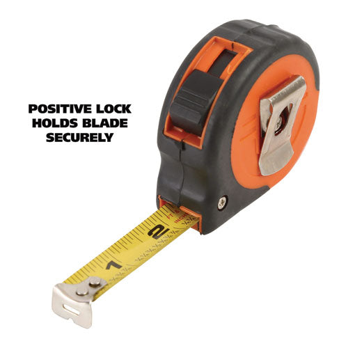 Image of Great Neck® ExtraMark Power Tape, 0.63" x 12 ft, Steel, Yellow/Black