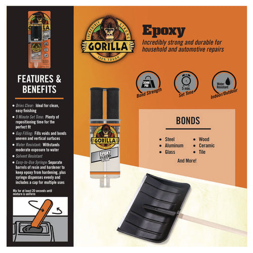 Image of Gorilla® Epoxy, 0.85 oz, Dries Clear