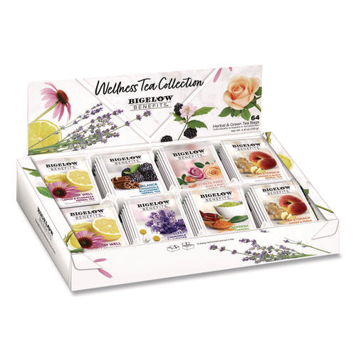Image of Bigelow® Benefits Wellness Tea Bags, Assorted Flavors, 64/Box
