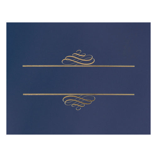 Image of Great Papers!® Embossed Foil Certificate Holders, 80-lb Paper, Navy, 5/Pack