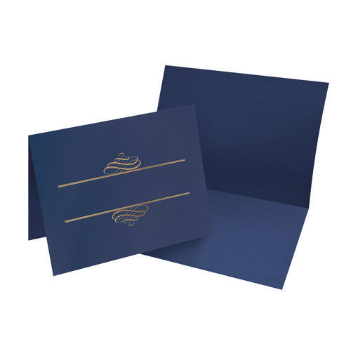 Image of Great Papers!® Embossed Foil Certificate Holders, 80-lb Paper, Navy, 5/Pack