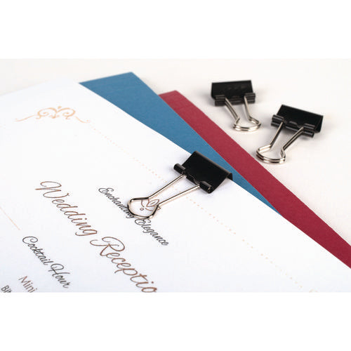 Image of ACCO Binder Clips, Mini, Black/silver, Dozen