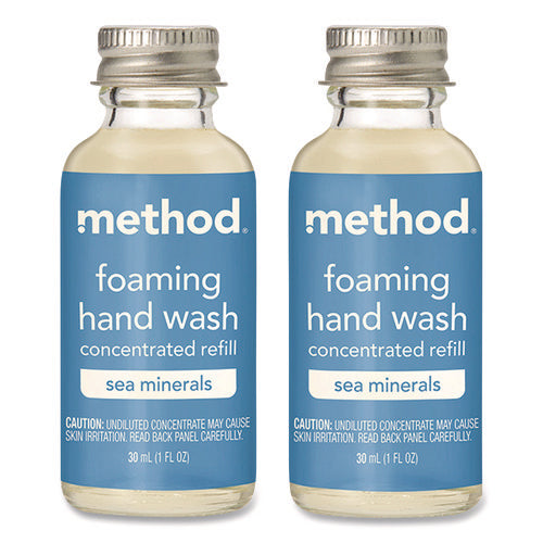 Image of Method® Refill + Reuse Foaming Hand Soap Refill, Sea Minerals, 1 oz Refill Bottle, 2/Pack