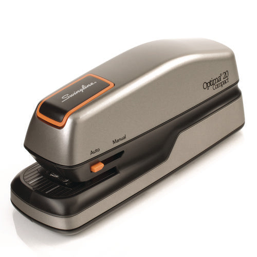 Image of Swingline® Optima Grip Electric Stapler, 20-Sheet Capacity, Black/silver