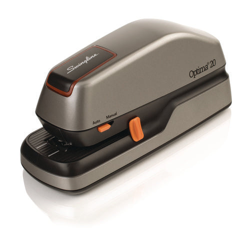 Image of Swingline® Optima 20 Electric Stapler, 20-Sheet Capacity, Silver