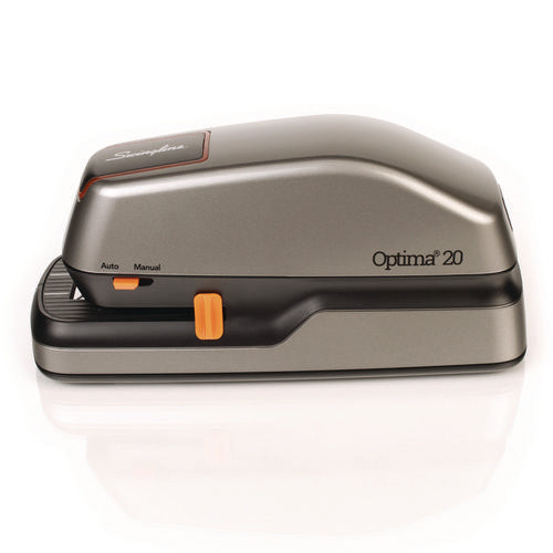 Image of Swingline® Optima 20 Electric Stapler, 20-Sheet Capacity, Silver