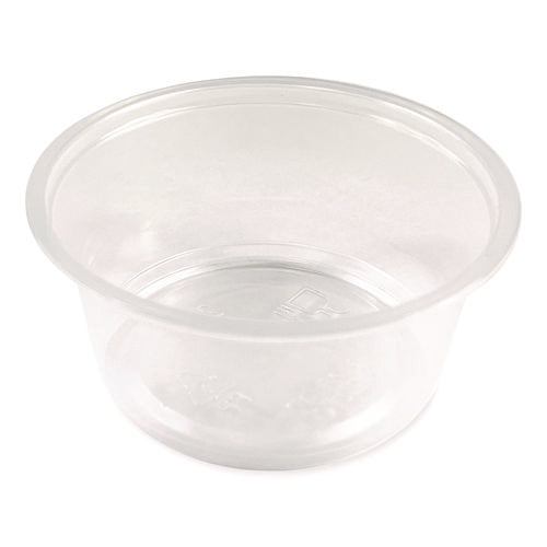 Image of Boardwalk® Souffle/Portion Cups, 3.25 oz, Plastic, Translucent, 2,500/Carton